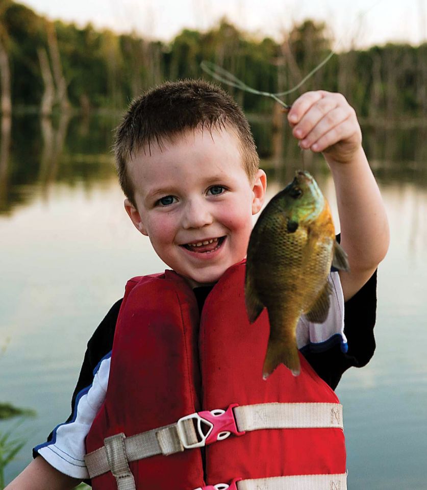 Little Boy with Fish - Vertical